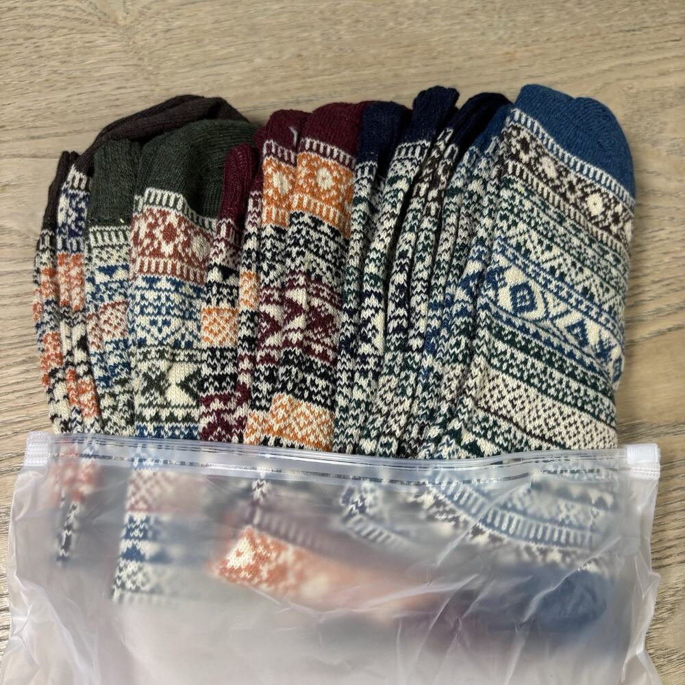 NWT 5-Pack NORSOME Stockholm Classic Collection Wool Blend Socks Large Winter - Picture 5 of 5